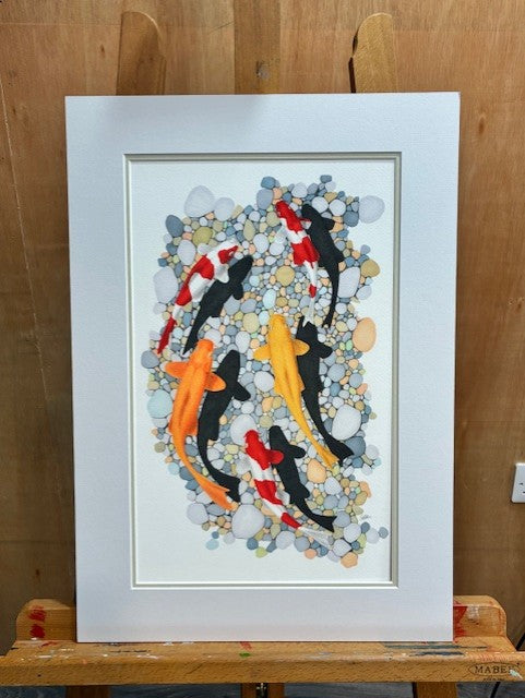 Five Koi Fine Art Print