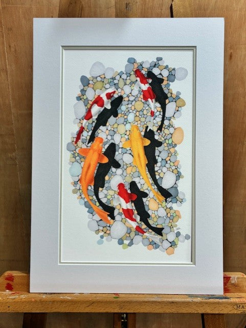 Five Koi Fine Art Print