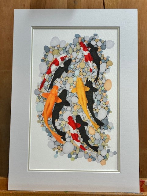 Five Koi Fine Art Print
