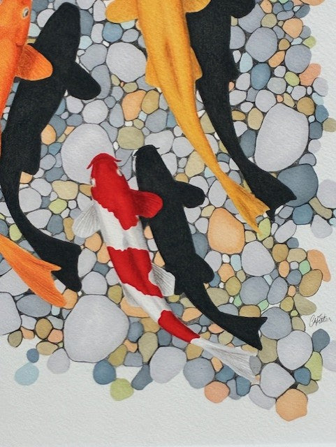 Five Koi Fine Art Print